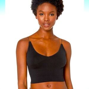 Free People Ribbed V neck tank Brami top medium - large (8-12) NWOT